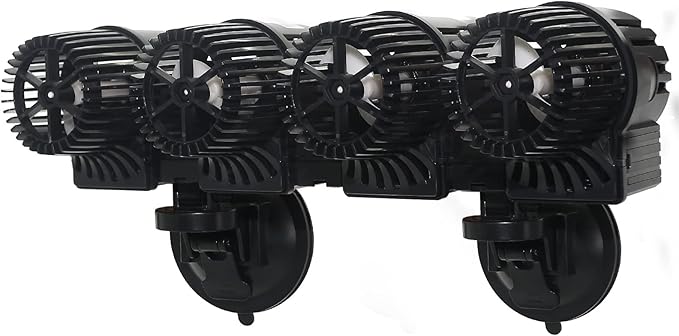 Upettools 12680 GPH Wave Maker Aquarium Circulation Pump - 4-Head Powerful Submersible Powerhead for Fresh & Saltwater Tanks (180-300 Gallons) with Adjustable Flow - Black