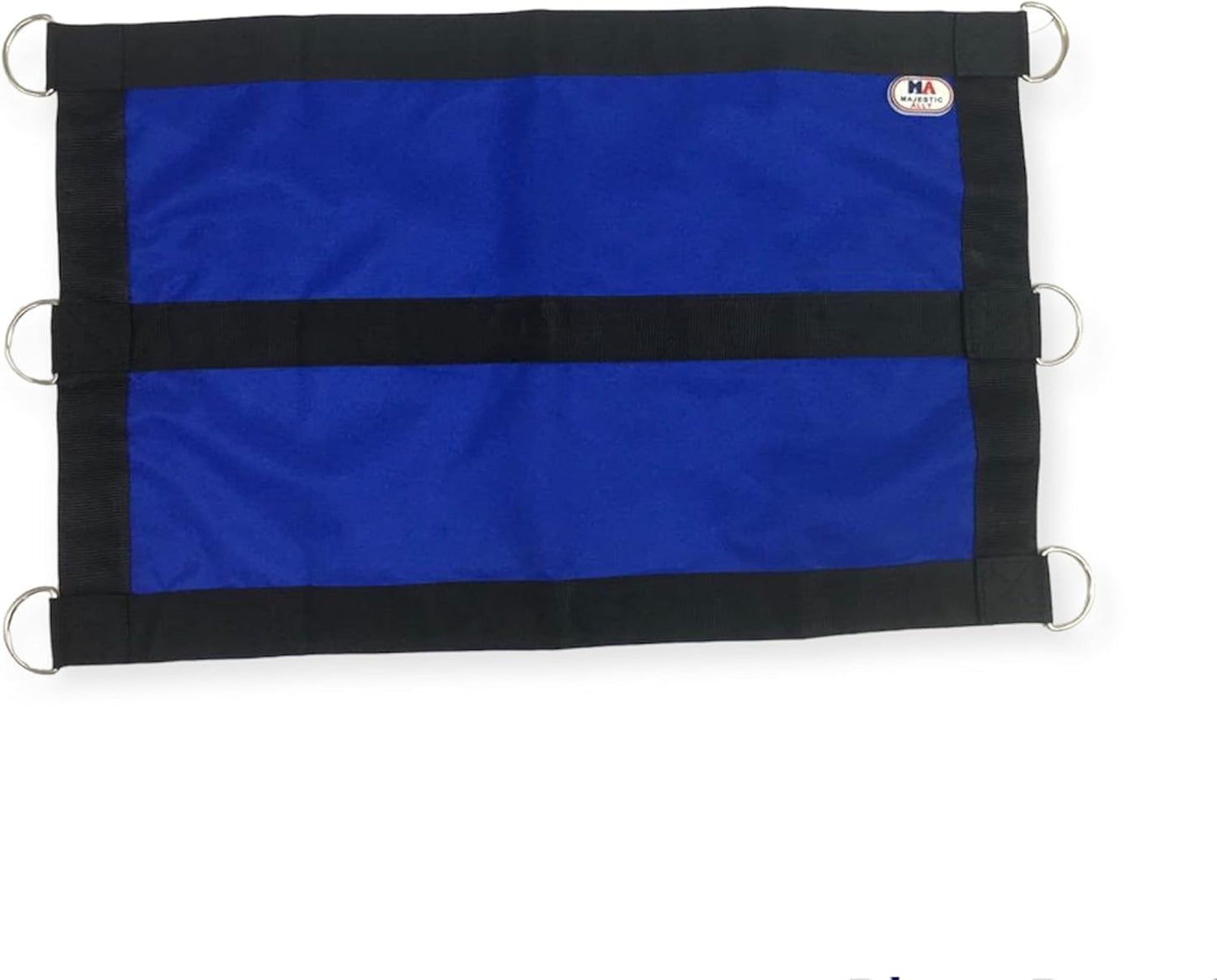Majestic Ally 1200D 29"x19" Horse Stall Guard with Replaceable and Adjustable Length Straps and Replaceable Hardware (Royal Blue Black)