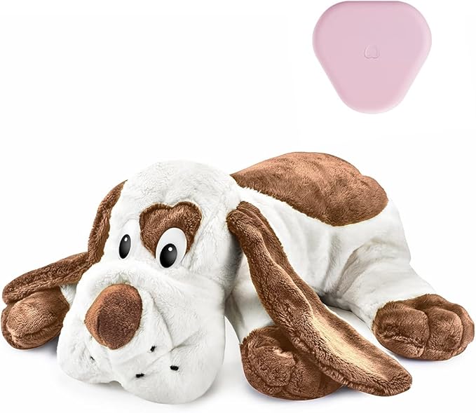 Puppy Heartbeat Toy Heartbeat Stuffed Animal for Dogs, Dog Heartbeat Toy for Puppy Sleep Aid Crate Training Calming, Puppy Comfort Toy for Dog Anxiety Relief
