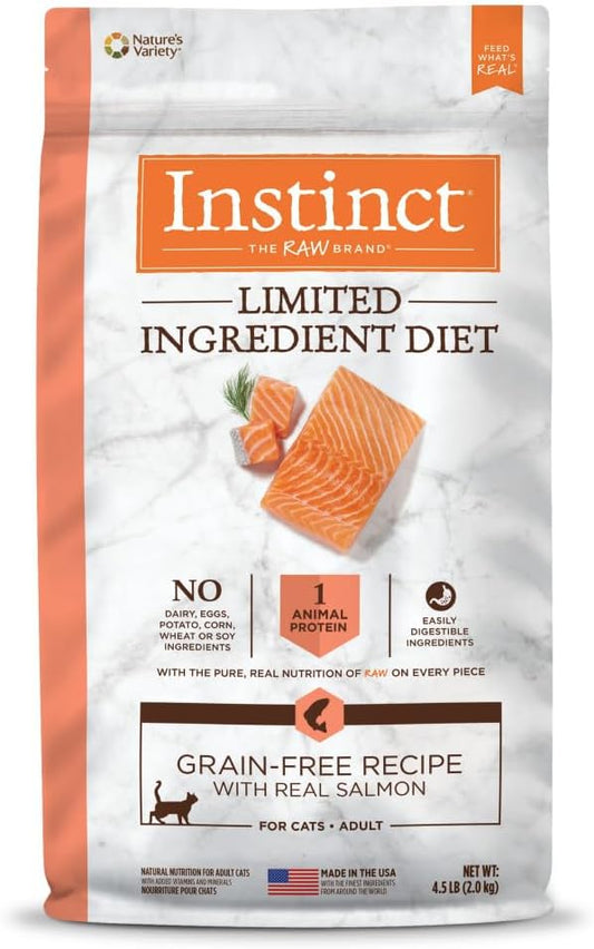 Instinct Limited Ingredient Diet, Natural Dry Cat Food, Grain Free Recipe - Real Salmon, 4.5 lb. Bag
