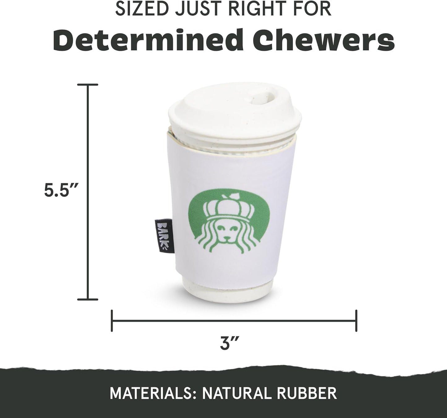 Barkbox Pupkin Spice Latte Plush Dog Toy – Plush Dog Toys – Puppy and Pet Toys for Medium to Large Dogs