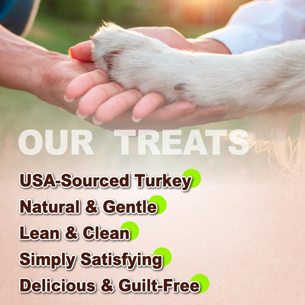 AFreschi Turkey Tendons for Dogs, USA-Sourced, Healthy Dog Treats, Rawhide-Free Puppy Chews, All Natural, Hypoallergenic Dog Treats, Classic Series, Soft Strips, 3.5 oz Pack