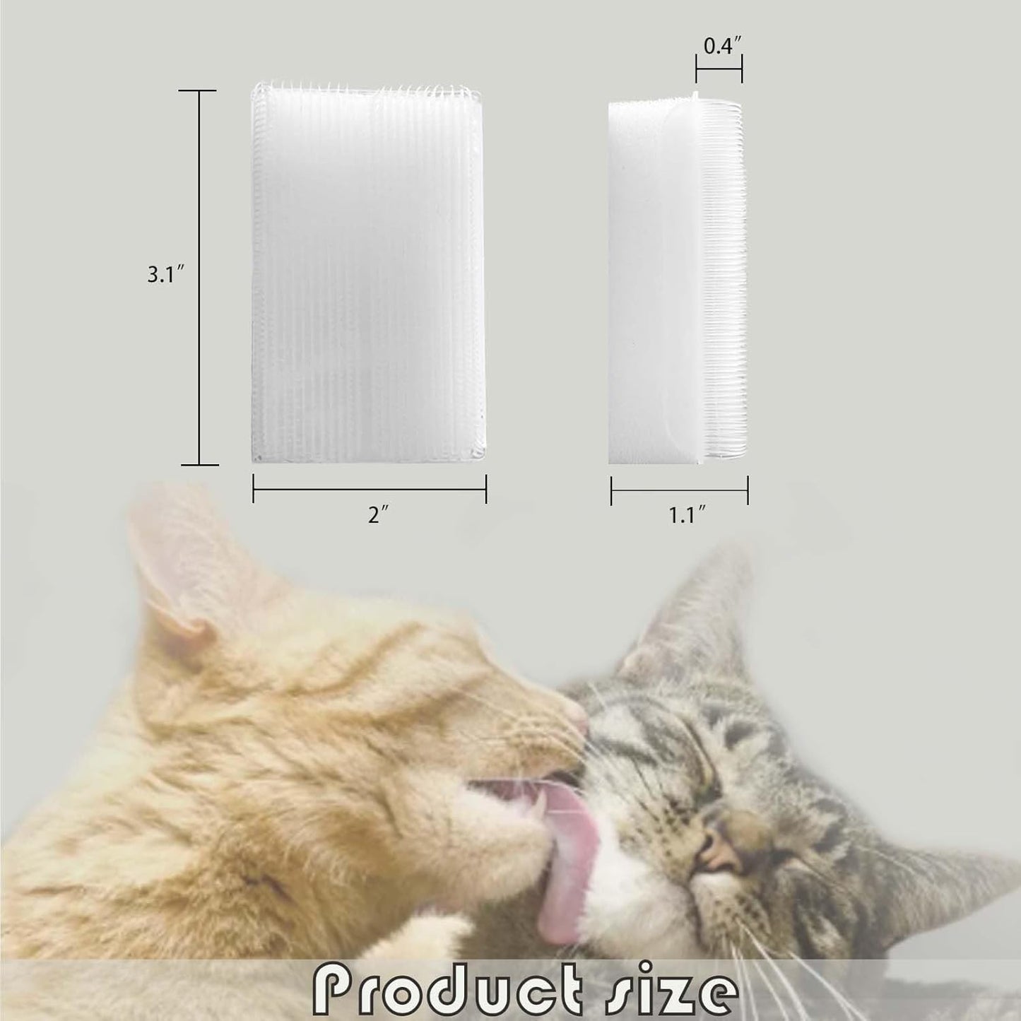 2PC Soft Cat Brush for Grooming - Gentle Cat Tongue Brush with 1300+ Barbed Serrations, Brushes for Sensitive Cats - Lightweight, gentle, Perfect for Daily Grooming & Enhancing Bonding