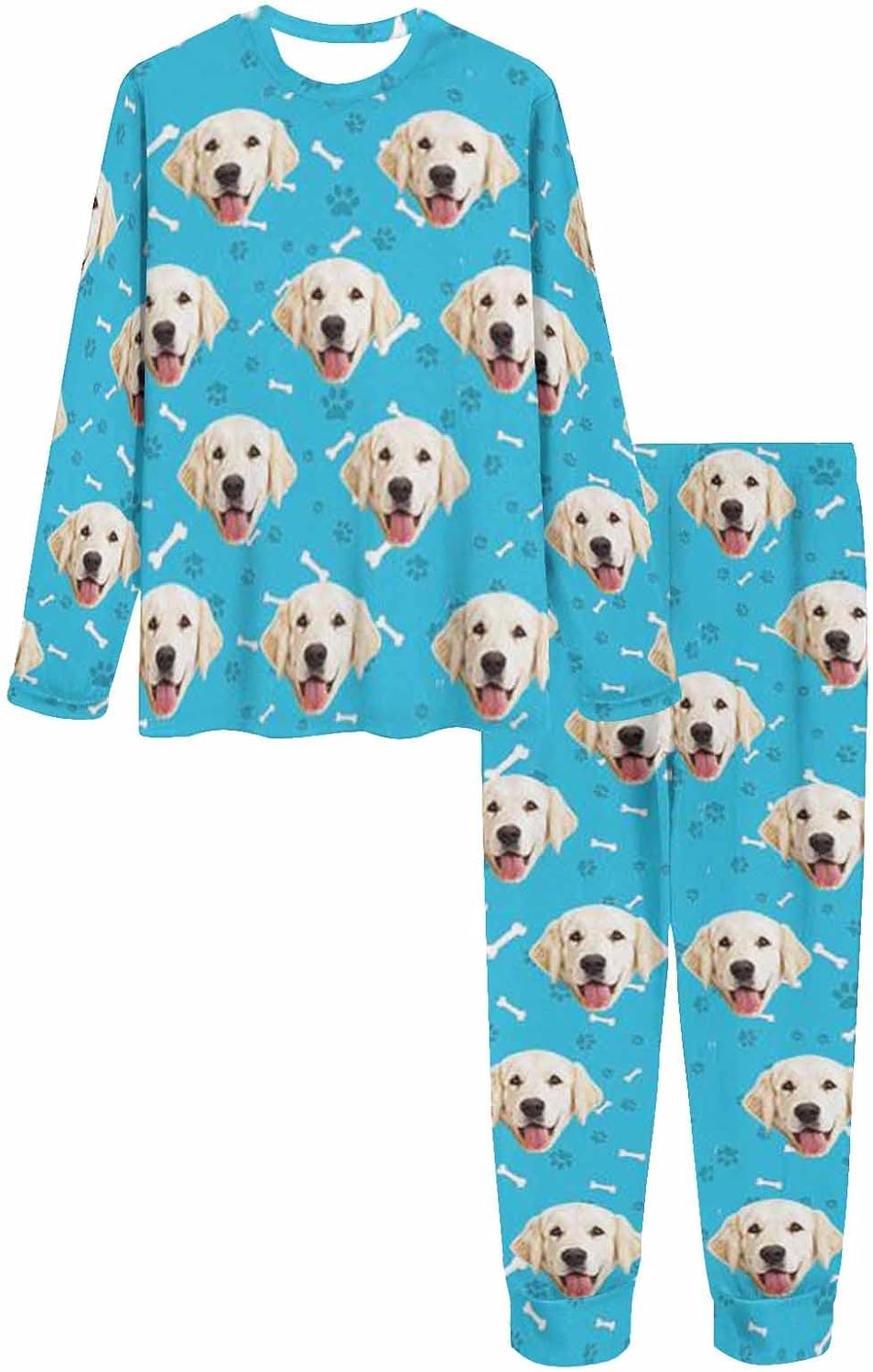 MyPupSocks Custom Face Pajamas Sets for Women, Personalized Photo Sleepwear XS-XXL