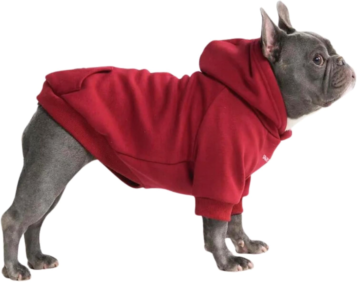 Spark Paws Dog Hoodie – Premium Dog Sweater for Small, Medium, and Large Dogs | Warm Outfits for French Bulldogs, Pitbull, Puppy, Winter Jacket Alternative - Burgundy - XL