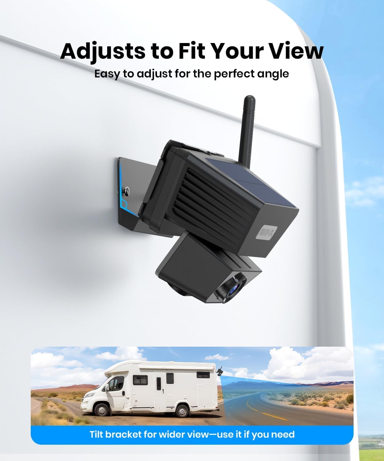 AUTO-VOX Wireless Backup Camera Solar Magnetic: 1-Min DIY Install, 5" 1080P Hd Dual Channel Monitor, Protective Carry Case, Stable Signal, IP69 Waterproof Back Up Systems Camera for Truck,Car,Trailer