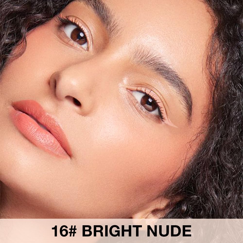 evpct Warm Pink Long Wear Gel Eyeliner Pencils for Women, Light Nude Eye Liner Pencil Pen Natural Makeup Glide Smooth, Eye Liner Waterproof Smudge Proof, Cream Eyeliner Lipstick Set delineador de ojos