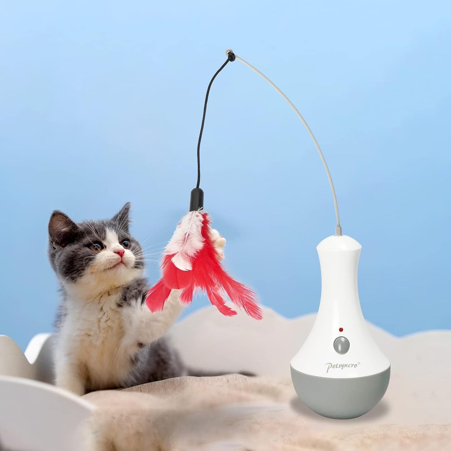 DOEL Replacement Feather Wand for Cat Toys Automatic Electric Tumbler Cat Exercise Toy for Play Kitten Teaser Feather