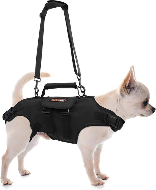 Dog Lift Harness, Full Body Support with Adjustable Control Handle for Small Senior Dogs, Post-Surgery Recovery & Joint Problems (Oxford Cloth, S)