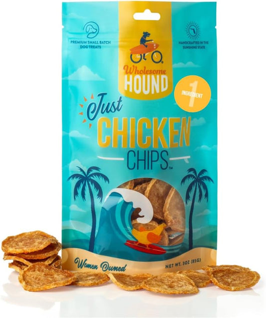 Chicken Chips – Single Ingredient Dog Treats, All Natural & Healthy Training Snacks for Small, Medium & Large Breeds, Puppies – High Protein, Made in USA 3oz