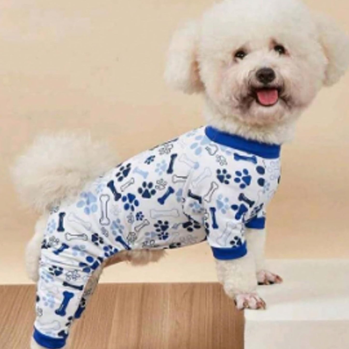 Vet-Approved Dog Pajamas Pjs Onesie for Medium Dog Clothes - Lightweight Soft Stretchy Puppy Costume - Certified Hypoallergenic Comfort Anxiety-Reducing (Blue, XL)