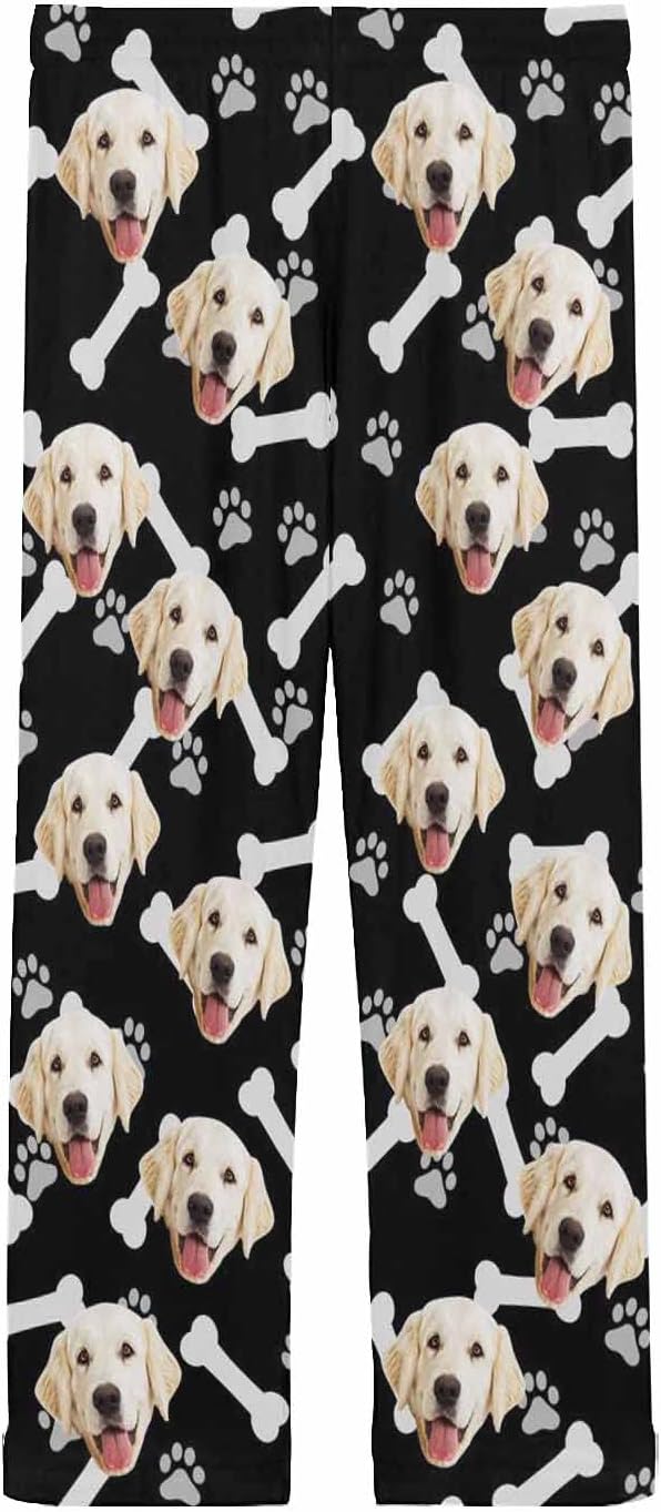 MyPupSocks Customized Face Pajamas Pants Photo Pajama Bottoms for Men S-XXL