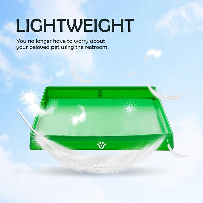 MEEXPAWS Dog Pee Pad Holder Foldable, Puppy Pad Holder Liner Base High Side, Dog Litter Box Indoor 23 x15 in, Training Leak-Proof Easy Clean