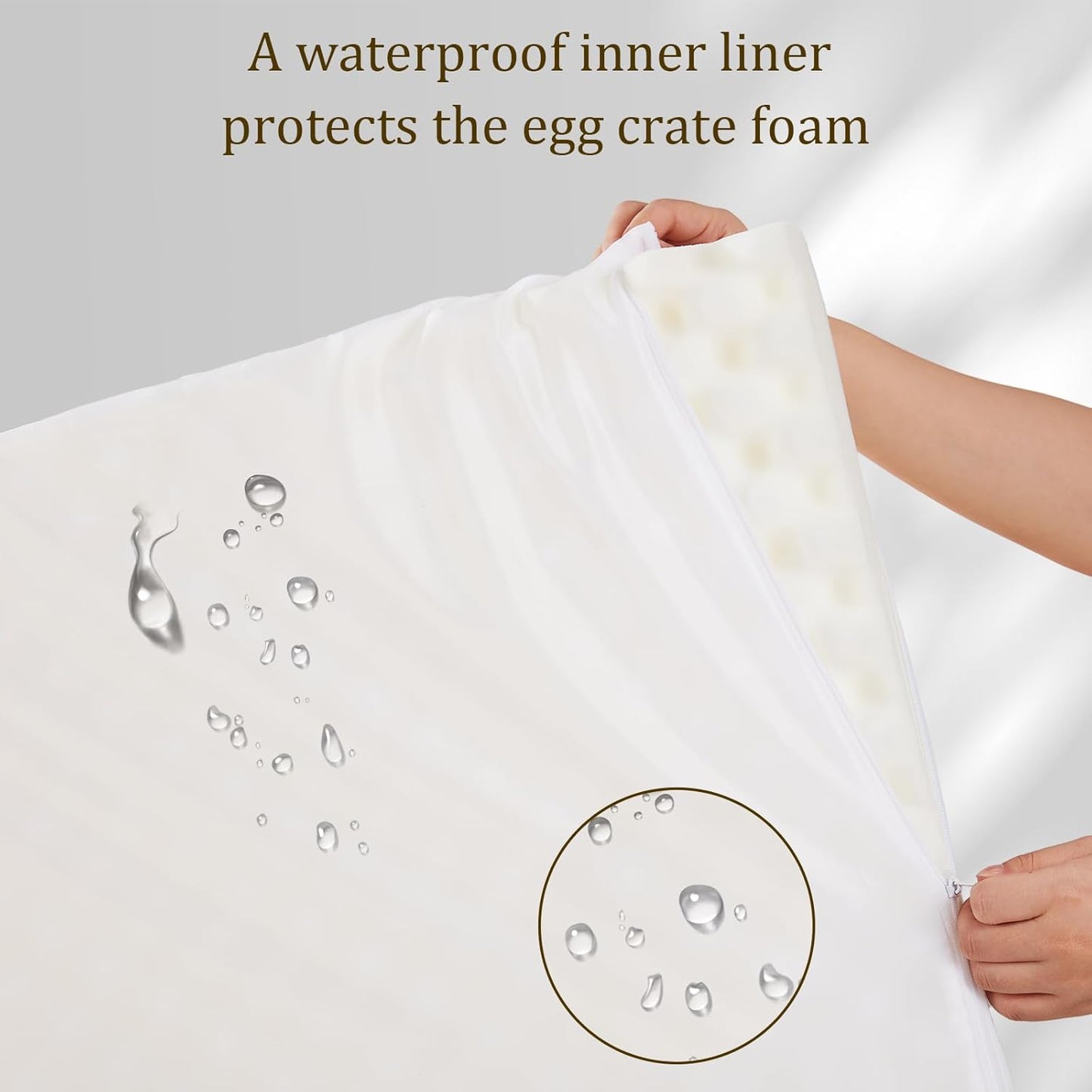 Bedfolks Orthopedic Dog Bed, Waterproof Dog Sofa Bed for Extra Large Dogs, Egg Foam Pet Couch Bed with Removable Washable Cover and Nonslip Bottom, Brown