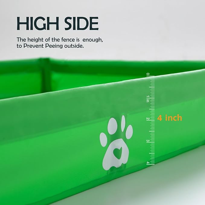 MEEXPAWS Dog Pee Pad Holder Foldable, Puppy Pad Holder Liner Base High Side, Dog Litter Box Indoor 33’’x22’’, Training Pad Holder Leak-Proof Easy Clean