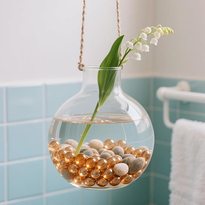 2.16LB Glass Beads Vase Filler Aquarium Gravel Decor Flat Glass Marbles Gems Pebbles Fish Tank Rocks Home Decorative Art Craft - Champagne