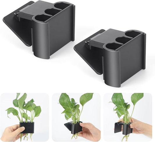 2Pcs 3 Holes Upgraded Aquatic Plant Cup Aquarium Plant Holder for Tank, Hanging Aquarium Plant Holder, Aquarium Aquatic Plant Cultivation, Aquarium Plant Decoration.