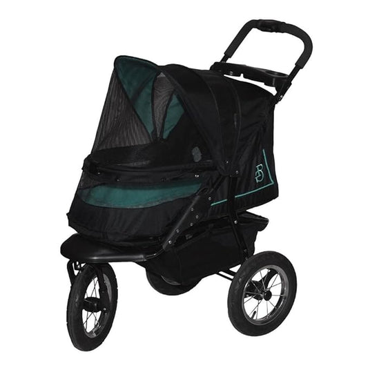 Pet Gear PG8450NVS Zipperless Entry, Easy One-Hand Fold, Air Tires NV Pet Stroller, Large, Sky Line