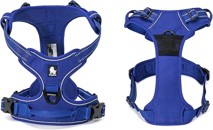 TRUE LOVE Adjustable No-Pull Dog Harness Reflective Pup Vest Harnesses Comfortable Control Brilliant Colors Truelove TLH5651(Royal Blue,XL)