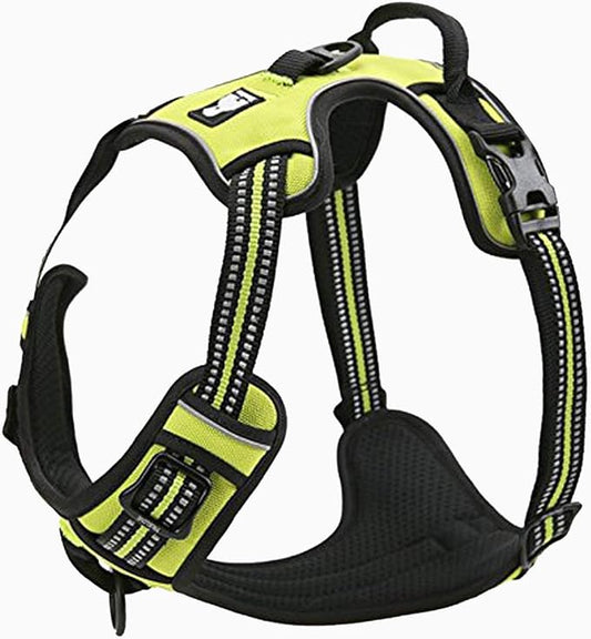 TRUE LOVE Truelove Adjustable No-Pull Dog Harness Reflective Pup Vest Harnesses Comfortable Control Brilliant Colors TLH5651(Neon Yellow,XS)