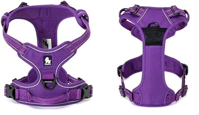 TRUE LOVE Adjustable No-Pull Dog Harness Reflective Pup Vest Harnesses Comfortable Control Brilliant Colors Truelove TLH5651(Purple,XS) Product Name