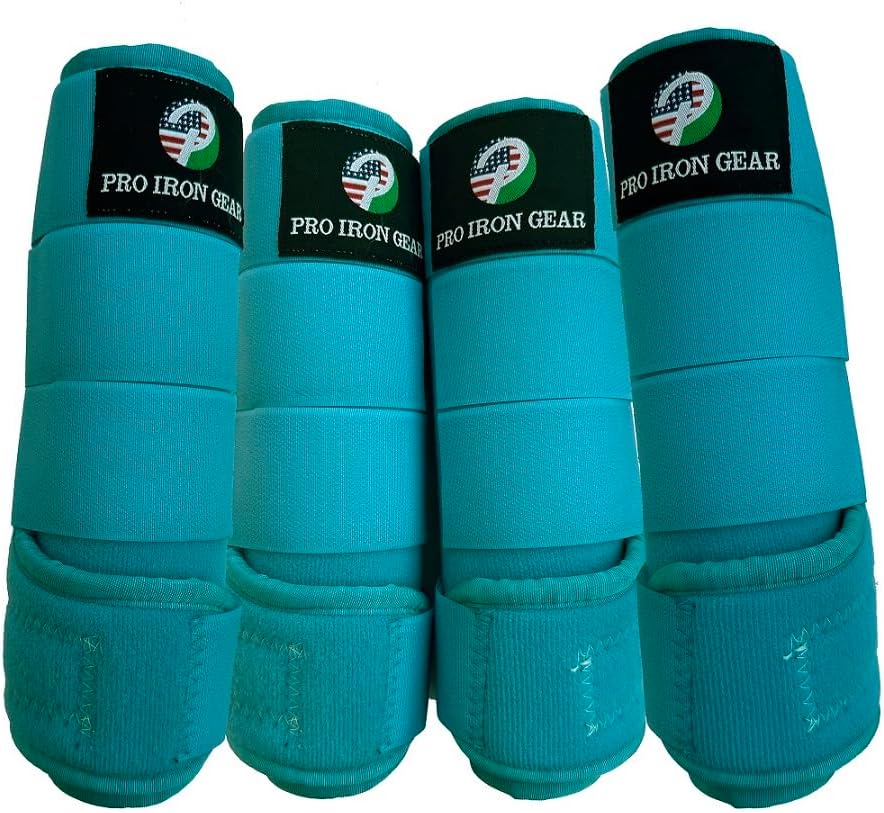 Horse Medicine Brushing Boots Leg Wraps Protection Gear Set of 2 and Set of 4 in 14 Colors