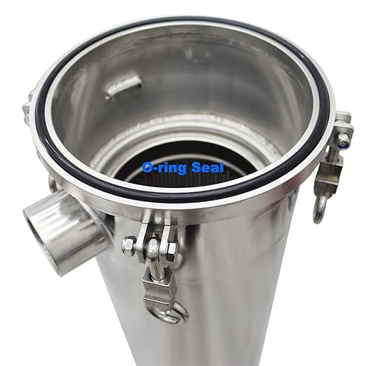 #1 Bag Filter Corrosion-Resistant 304 Stainless Steel Solid-Liquid Separation Tool 145PSI Industrial Sock Filter 1.5" Fnpt in/Out Bag Water Filter
