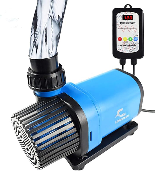 CONQUERALL 2640GPH 65W 24.5ft DC 24V Sine Wave Quite Submersible and Inline Pump for Fish Tank, Fountains, Hydroponics, Waterfalls, Aquariums, Fresh and Sea Water CHS-10000 NdFeB Magnet 3year
