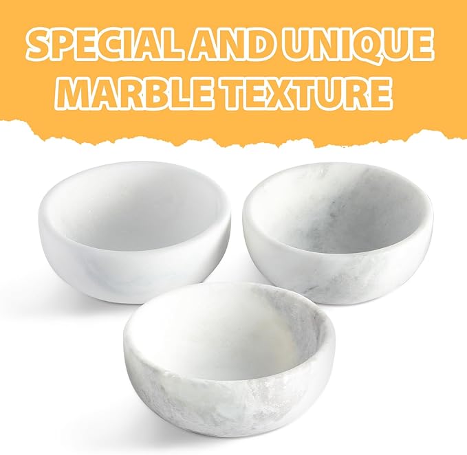 White Marble Dog Bowl - Non-Slip, Non-Tipping, Heavy Duty for Large Dogs - African Natural Stone Water and Food Bowl, Holds 4.6 Cups (7.5lbs)