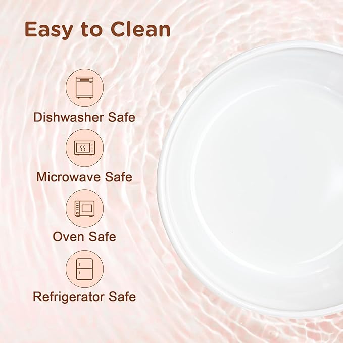 SPUNKYJUNKY Ceramic Dog Bowls Dog Bowl Set with Acacia Wood Stand Raised Dog Bowl Dog Food and Water Bowl for Small Medium Sized Dog (Shallow, 15.5cm)