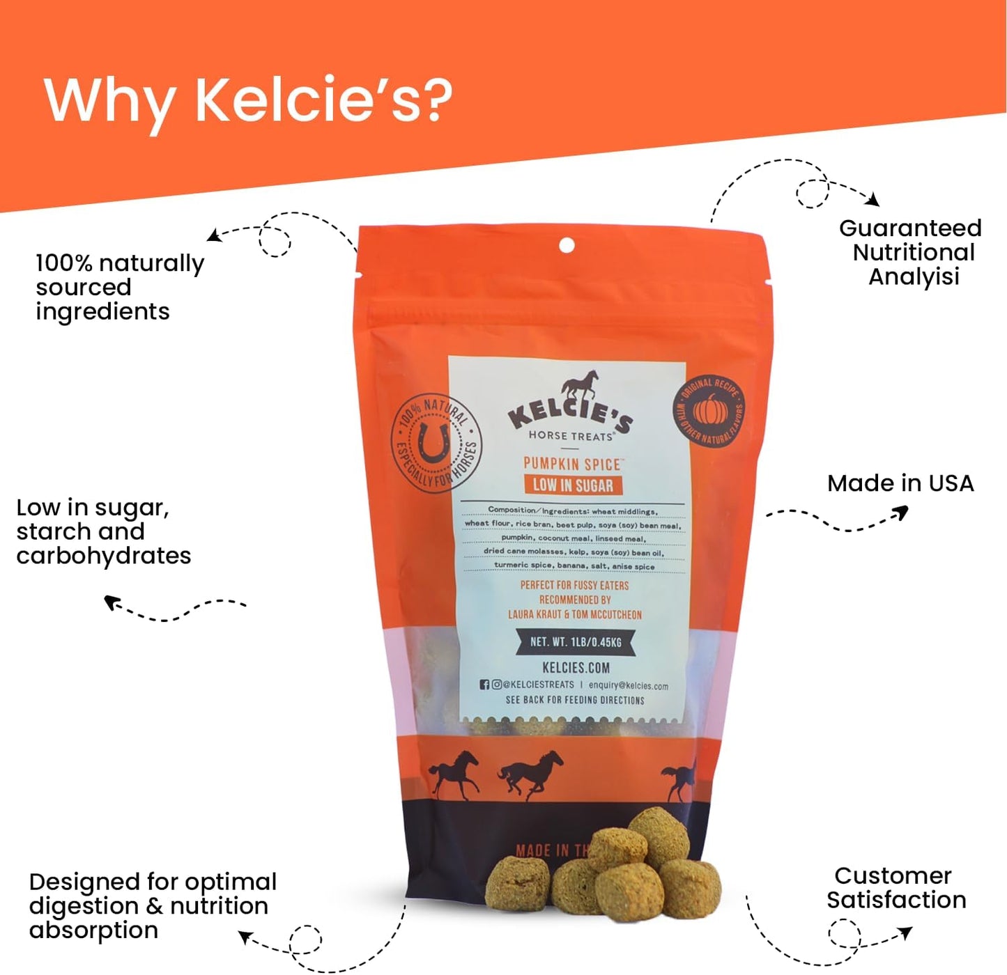 Horses Treats - Low Sugar, Starch, and Carbohydrates | Healthy Treats for Horse Supports Superior Digestion 1 Pound (Pack of 1)