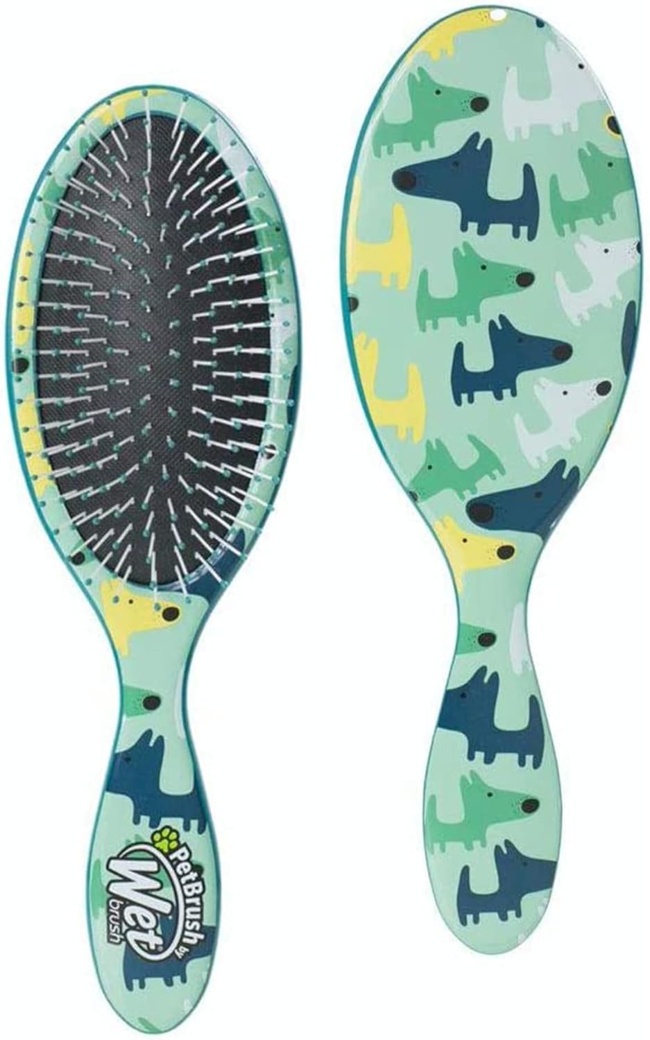 Wet Brush Pet Hair Brush, Large Dog Breed Detangler - Dog Camo, Multi - De-Shedding Comb and Dematting Tool for Grooming Long or Short Haired Dogs - Tangle-Free for Less Pulling & Tugging