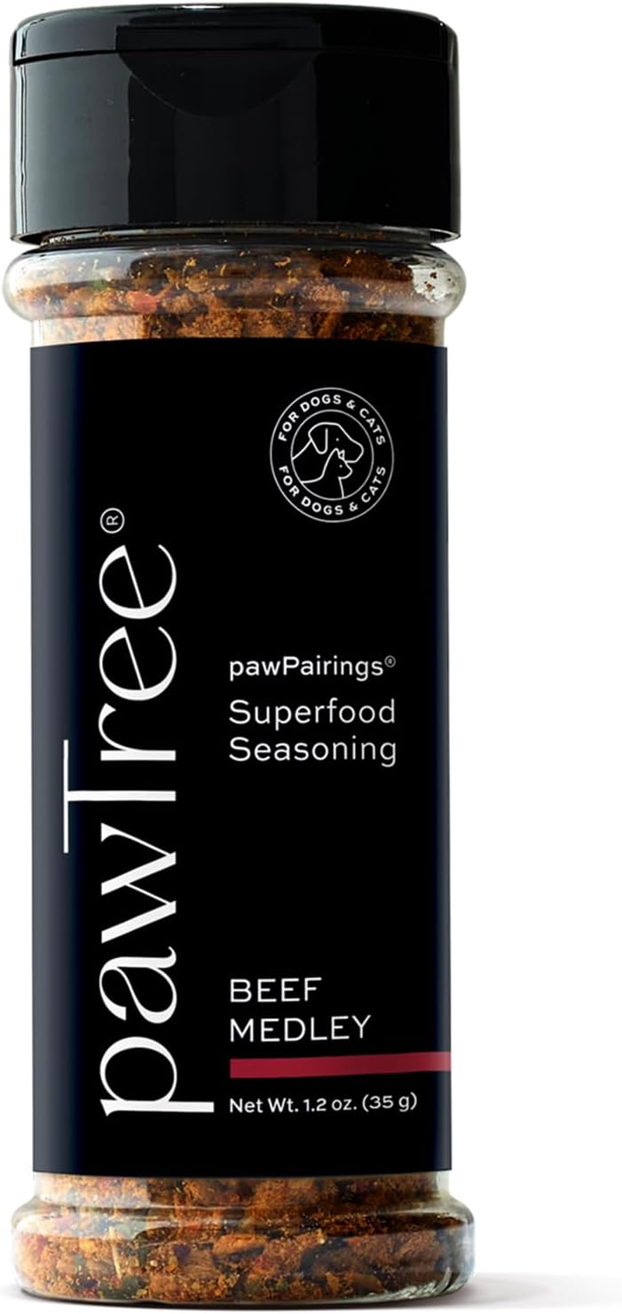pawTree Healthy Food Toppers for Dogs & Cats - Appetite Booster with Freeze-Dried Proteins. Delicious Pet Food Seasonings and Flavor Enhancer for Picky Eaters & Appetite Stimulation (Beef)