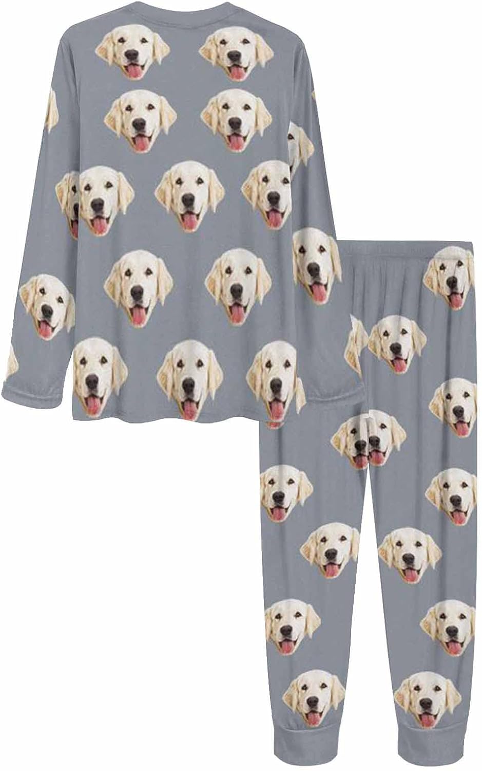MyPupSocks Custom Face Pajamas Sets for Women, Personalized Photo Sleepwear XS-XXL