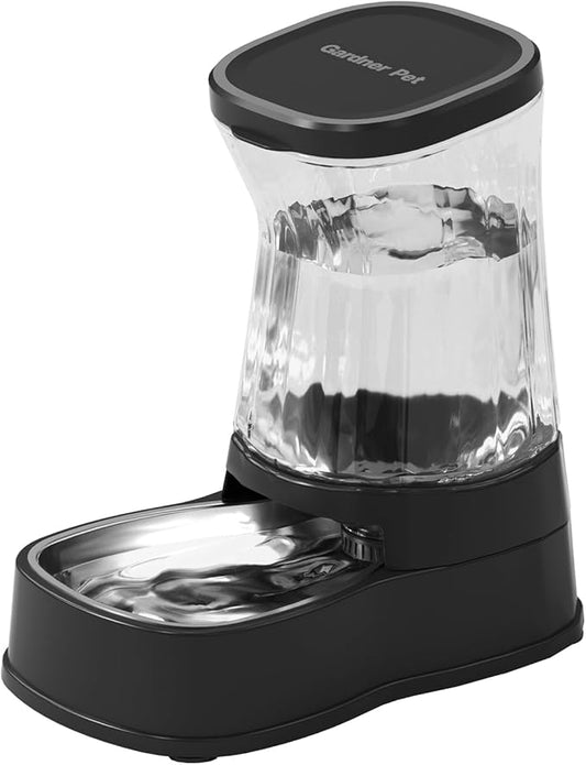 Gardner Pet Automatic Dog Water Dispenser Gravity Stainless Steel Water Waterer Feeder, Large Capacity Water Feeding Bowls for Medium & Large-Sized Dogs Cats Other Pets -(2.1 Gallon)