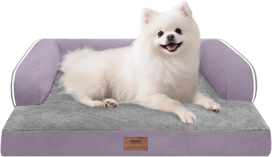 Small Dog Bed Orthopedic Washable Cat Bed Memory Foam Couch Sofa Comfy Pet Beds with Waterproof Removable Cover & Non-Slip Bottom