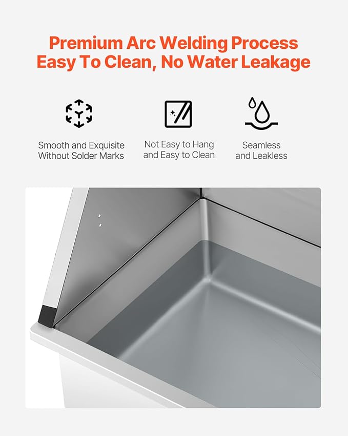 VEVOR Stainless Steel Dog Washing Station, 34 inch Pet Grooming Tub w/Faucet & Showerhead & Soap Holder & Play Balls Simple Dog Bathtub for Multiple Pets, Home Washing Sink