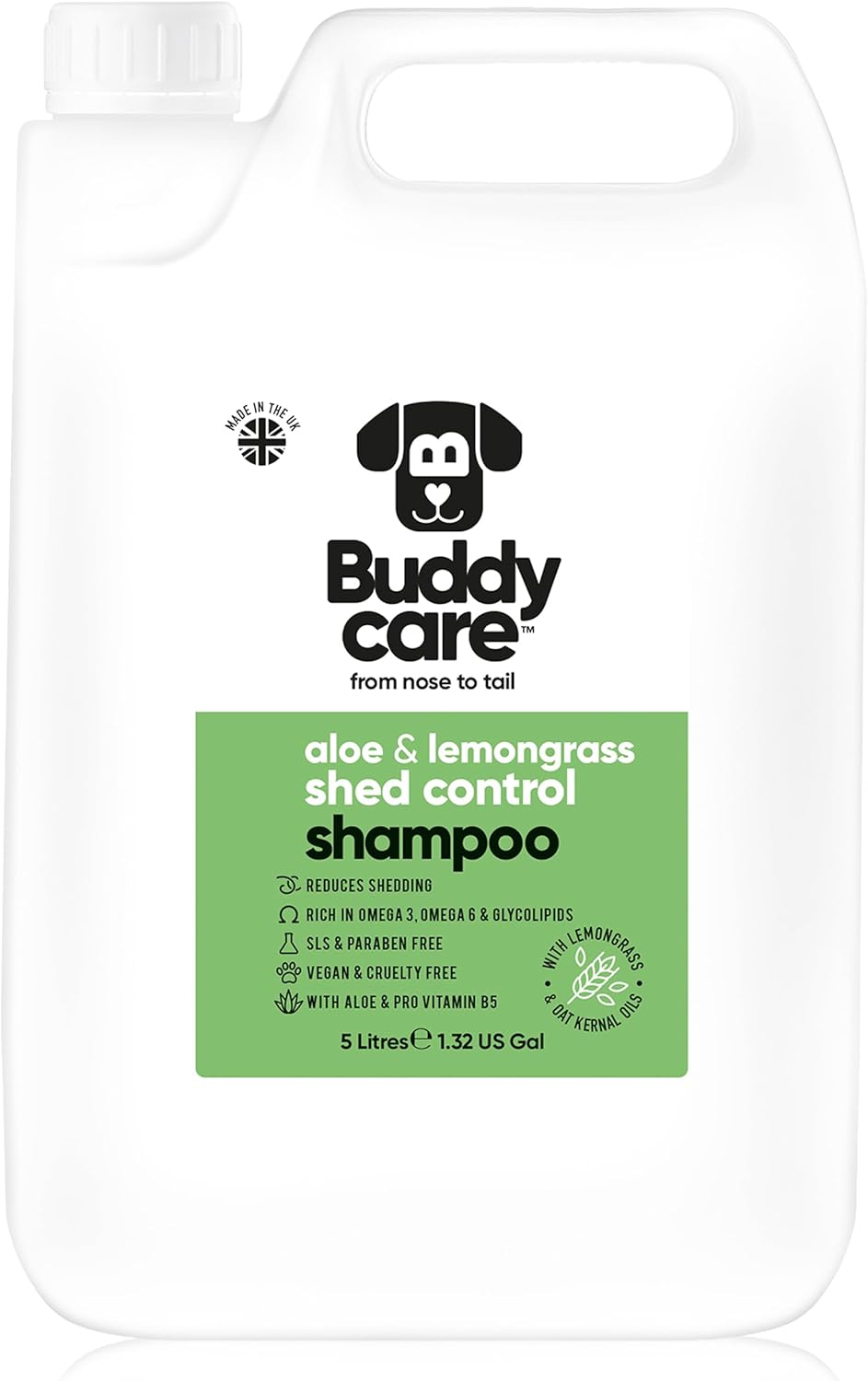 Shed Control Dog Shampoo Aloe & Lemongrass Scented | with Aloe Vera and Pro Vitamin B5 (169.07oz)