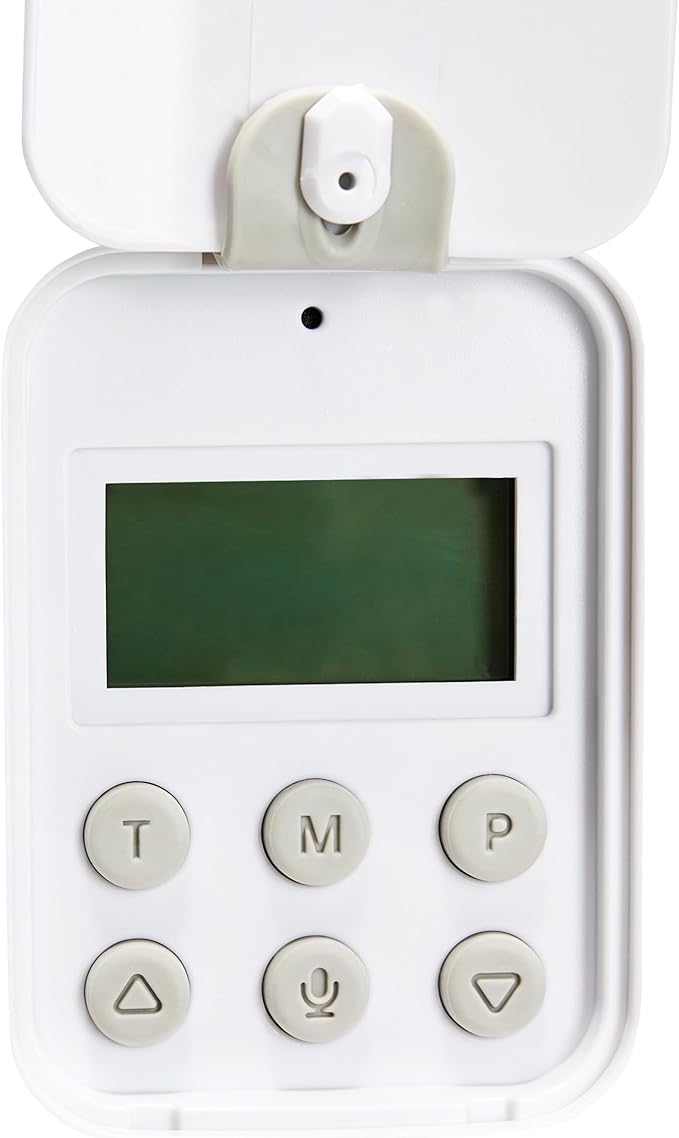 Amazon Basics Automatic Feeder for Cats and Dogs with Speed & Portion Control, 4L Capacity, White