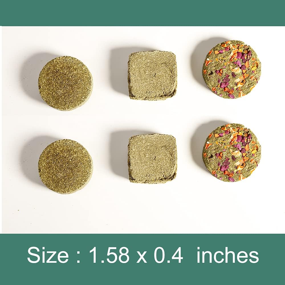 Abizoo Rabbit Treat,Natural Molar Timothy Hay Herbal Floral Scent Snack Chew Toys Gift for Bunny Chinchillas Hamster Gerbils,12 Pcs Small Animals Cage Accessories Guinea Pig Treats