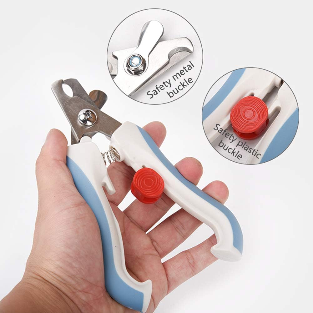 OMEM Bird Nail Clippers with Grinding Nail Scissors Tool Pet Parrot Claw Care (Pink,S)