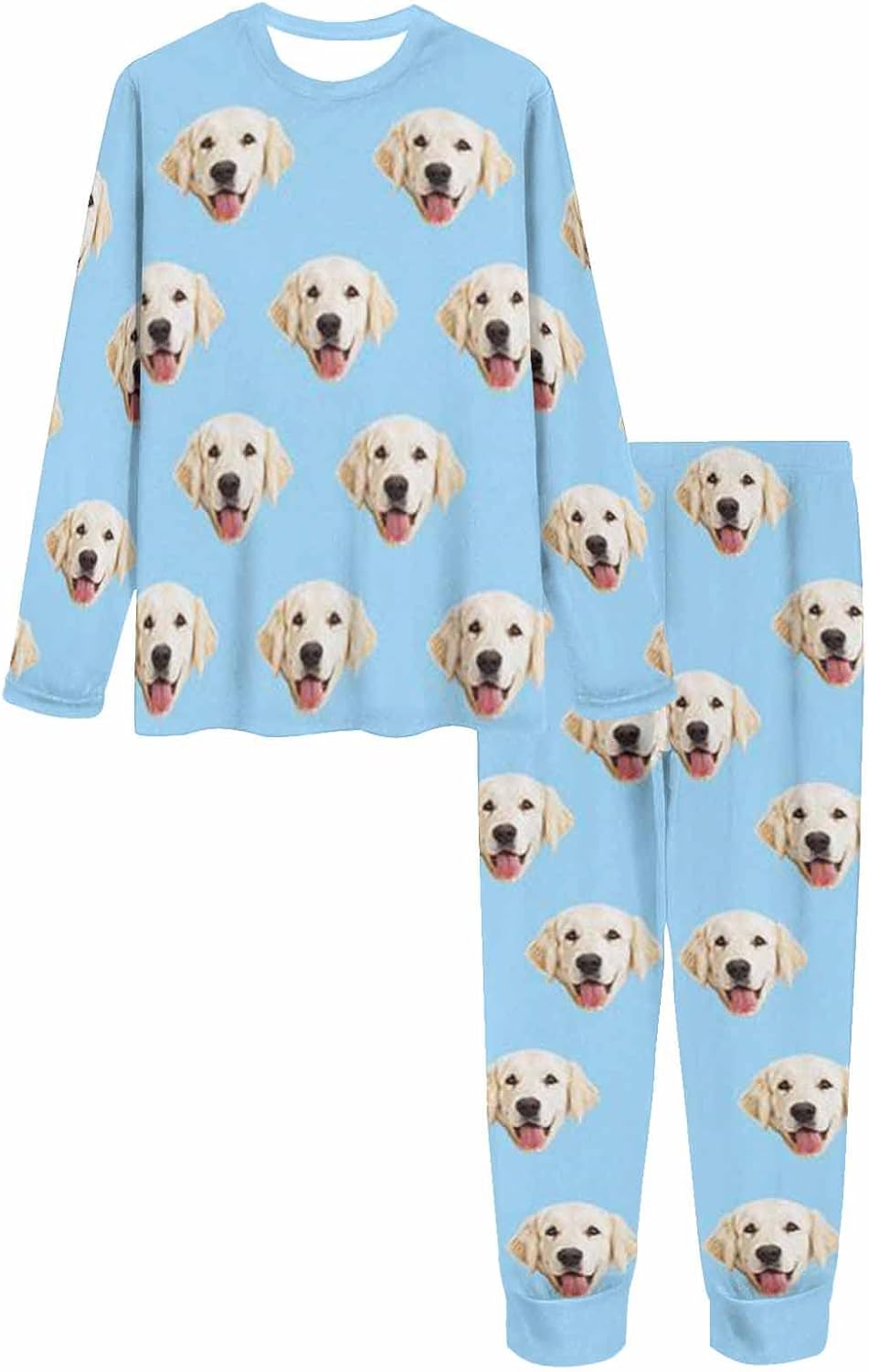 MyPupSocks Custom Face Pajamas Sets for Women, Personalized Photo Sleepwear XS-XXL
