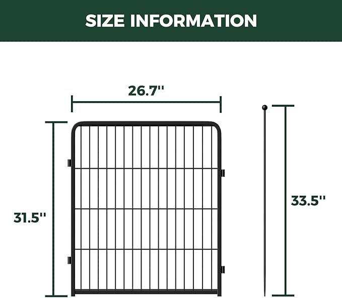 FXW Rollick Unleashed Dog Playpen for Indoor, Yard, RV Camping, 32 inch 4 Panels for Small and Medium Dogs, Black│Patented
