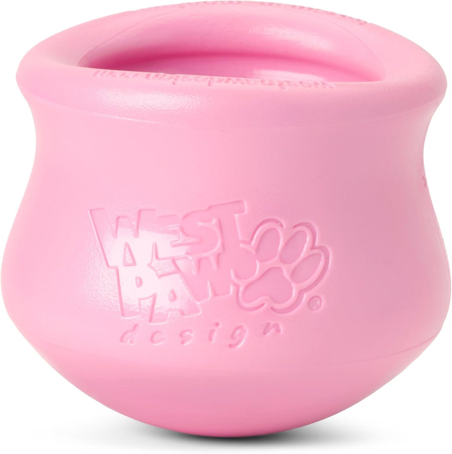 WEST PAW Zogoflex Limited Edition Toppl Treat Dispensing Dog Toy Puzzle – Interactive Chew Toys for Dogs – Dog Toy for Moderate Chewers, Fetch, Catch – Holds Kibble, Treats, Small 3", Bubblegum