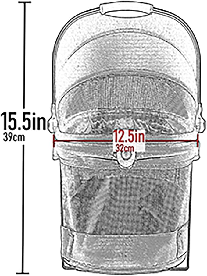 Pet Gear No-Zip View 360 Ultra Lite Pet Safety Carrier & Car Seat for Small Dogs & Cats Push Button Entry, 15", Larkspur,View 360 Ultra Light 15-inch,Larkspur