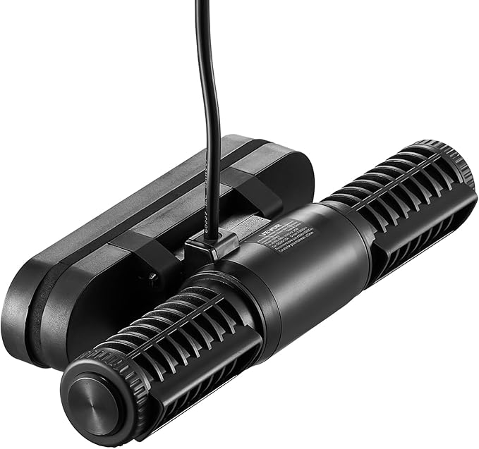 VEVOR Aquarium Wave Maker, 25W, 2380 GPH Adjustable Cross Flow Pump with Controller, Magnetic DC 24V Aquarium Powerhead, Strong Magnetic Base, 360° Rotating Wavemaker, for Saltwater Marine Freshwater