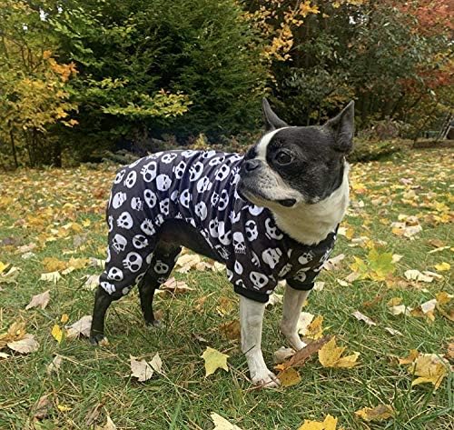 CuteBone Dog Halloween Pajamas Puppy Onesies Small Dogs Soft Pjs Coat Cat Apparel Comfy Pet Christmas Clothes Outfit Doggie Bodysuit P11XXL