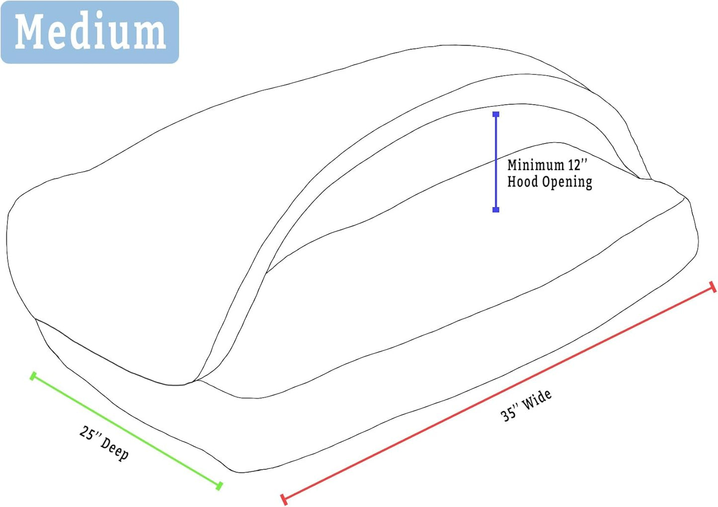 Snoozer Pet Products Luxury Rectangle Cozy Cave Dog Bed with Microsuede, Showdog Collection, Medium, Merlin Pewter