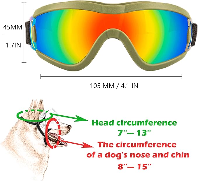 Small Dog Sunglasses with Adjustable Strap UV Protection, Winproof Puppy Sunglasses, Suitable for Dogs Eyes Protection，Soft Dog Goggles