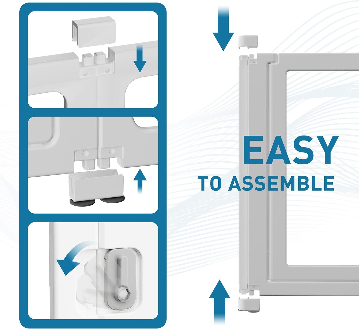Citylife Dog Playpen with Door Clear Pet Playpen for Indoor Outdoor Easy to Install and Remove Puppy Playpen for Dogs, Cats, Bunnies, Pigs, 10 Panels
